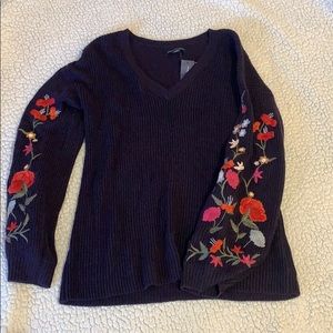 Floral Embroidered Sweater